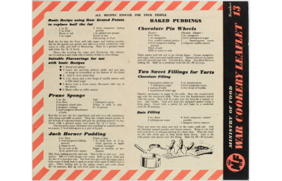 Leaflet on Puddings and Sweets