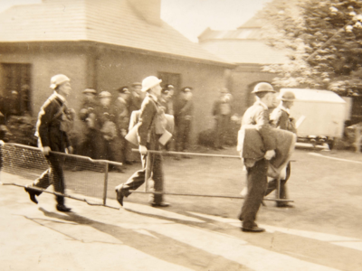 ARP stretcher bearers during an exercise.