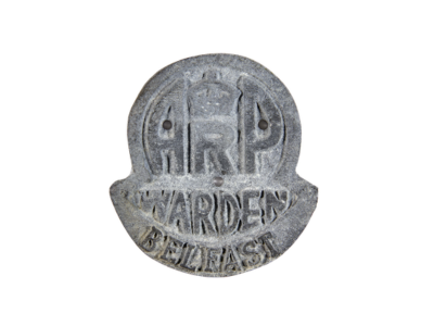ARP plaque that would have been fixed to the wall outside an ARP post.