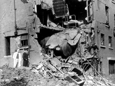 Ulster Hospital on Templemore Avenue after the Easter Tuesday Raid, 15-16 April 1941 (Belfast Telegraph).