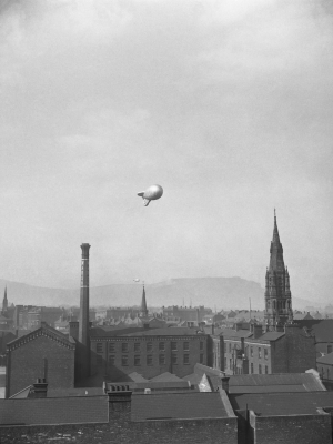 A barrage balloon over Belfast, 5 April 1941 - Belfast Telegraph