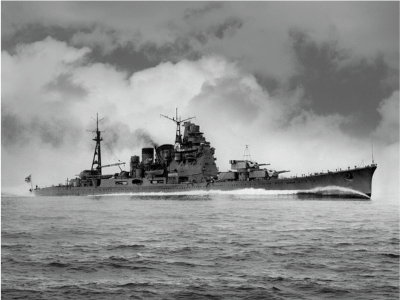 The cruiser Takao on sea trials in 1939