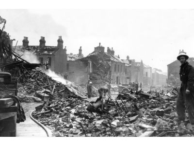 ARP rescue crews search for survivors in the debris of Annadale Street - Belfast Telegraph