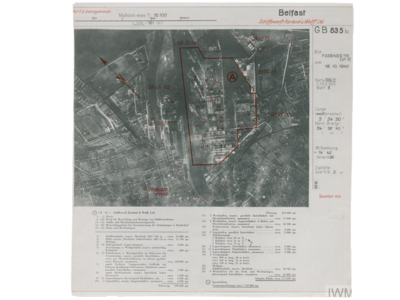 A Luftwaffe targeting map showing Harland and Wolff